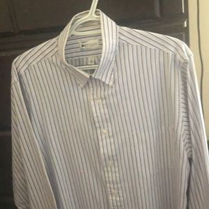 Vanheusen pink & blue striped button-down shirt